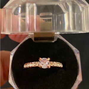 Elegant Gold and simulated diamond Women's Ring